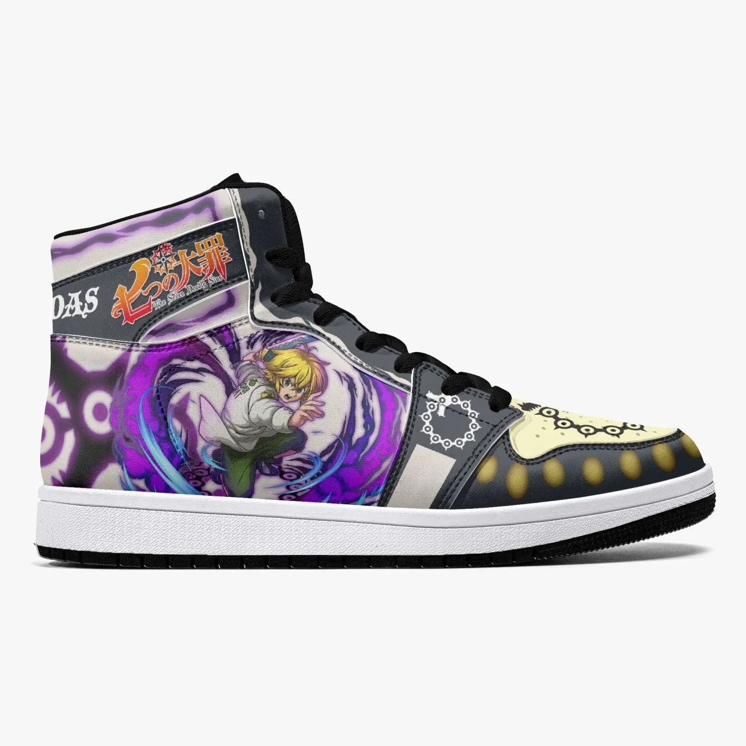 Meliodas Seven Deadly Sins Mid 1 Basketball Shoes