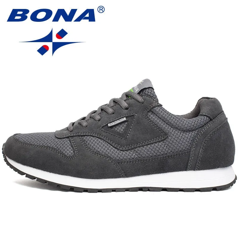 Men Running Shoes Lace Up Mesh