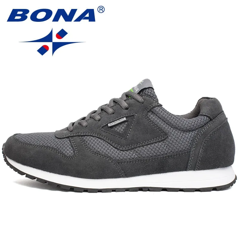 Men Running Shoes Lace Up Mesh