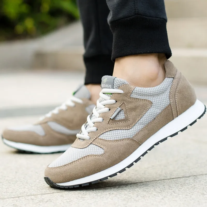 Men Running Shoes Lace Up Mesh