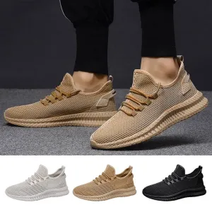 Men Tennis Casual Shoes Soft Sneakers Mesh Breathable Shoes Lightweight Sport Shoes Training Fitness Breathable Athletic Shoes