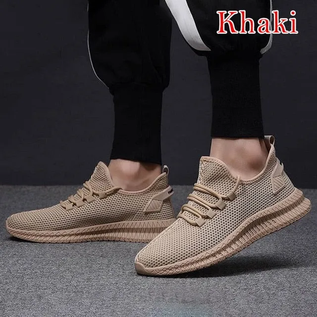 Men Tennis Casual Shoes Soft Sneakers Mesh Breathable Shoes Lightweight Sport Shoes Training Fitness Breathable Athletic Shoes