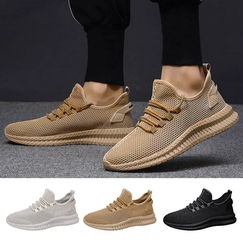 Men Tennis Casual Shoes Soft Sneakers Mesh Breathable Shoes Lightweight Sport Shoes Training Fitness Breathable Athletic Shoes