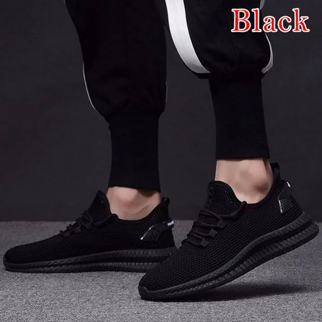 Men Tennis Casual Shoes Soft Sneakers Mesh Breathable Shoes Lightweight Sport Shoes Training Fitness Breathable Athletic Shoes