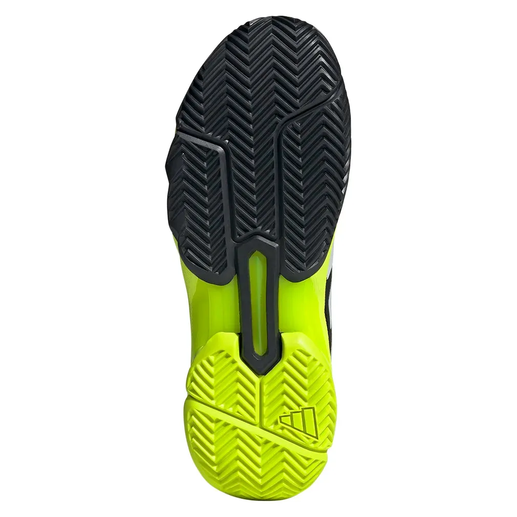 Men`s CourtJam Control 3 Tennis Shoes Carbon and Lucid Lemon
