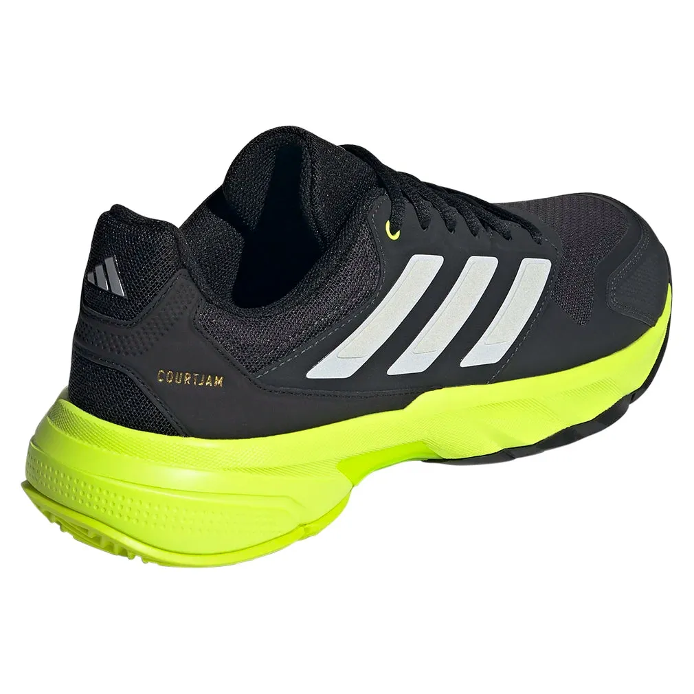 Men`s CourtJam Control 3 Tennis Shoes Carbon and Lucid Lemon