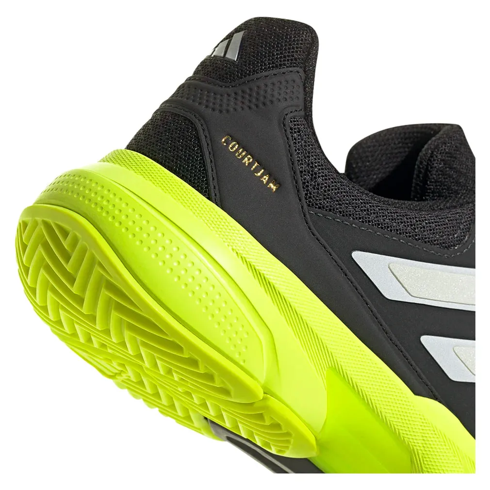 Men`s CourtJam Control 3 Tennis Shoes Carbon and Lucid Lemon