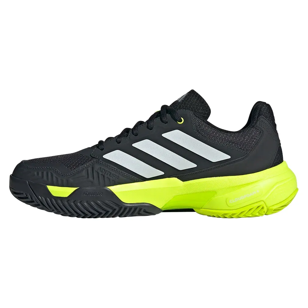 Men`s CourtJam Control 3 Tennis Shoes Carbon and Lucid Lemon
