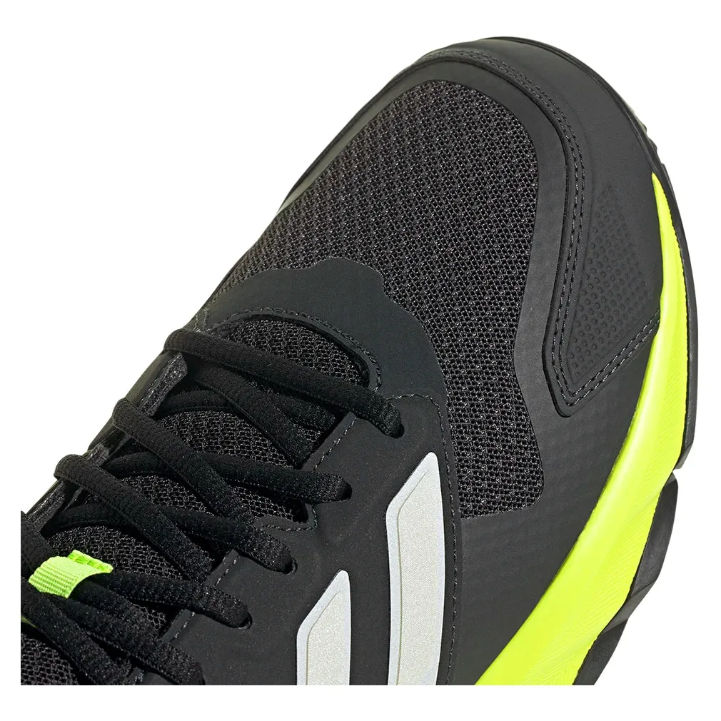 Men`s CourtJam Control 3 Tennis Shoes Carbon and Lucid Lemon