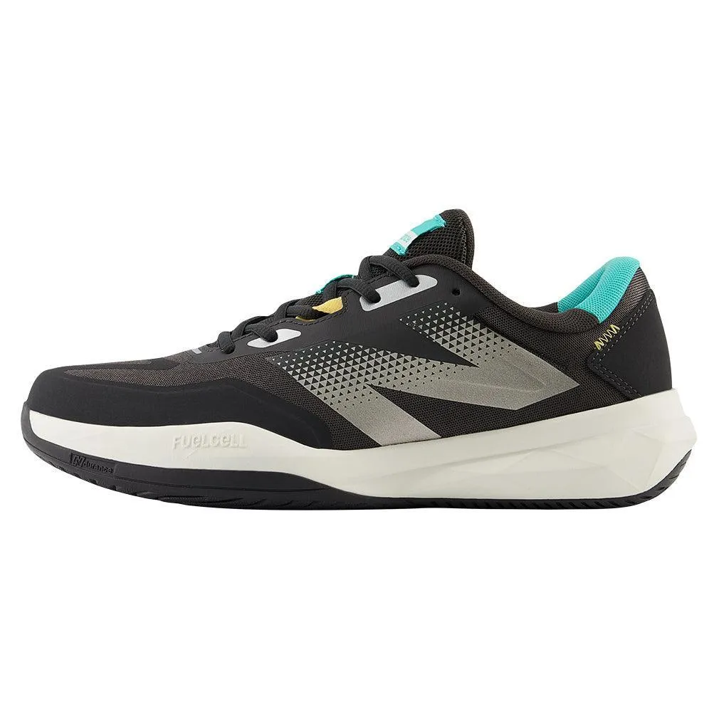 Men`s FuelCell 796v4 2E Width Tennis Shoes Black Cement and Cyber Jade
