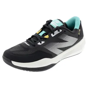 Men`s FuelCell 796v4 2E Width Tennis Shoes Black Cement and Cyber Jade