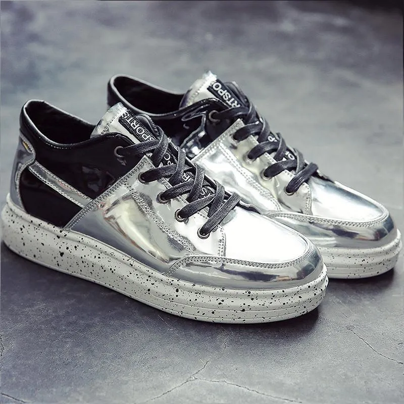 Men's Hip Hop Leather Platform High Tops