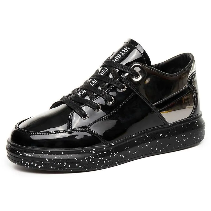 Men's Hip Hop Leather Platform High Tops