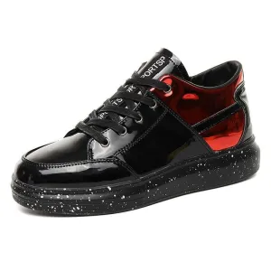Men's Hip Hop Leather Platform High Tops