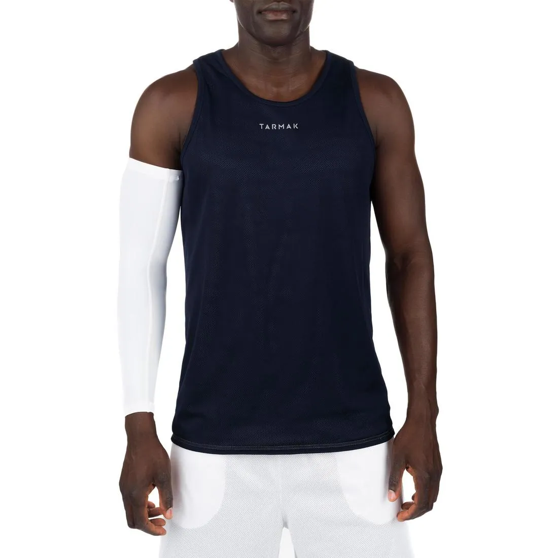 Men's Intermediate Reversible Basketball Tank Top - White/Blue
