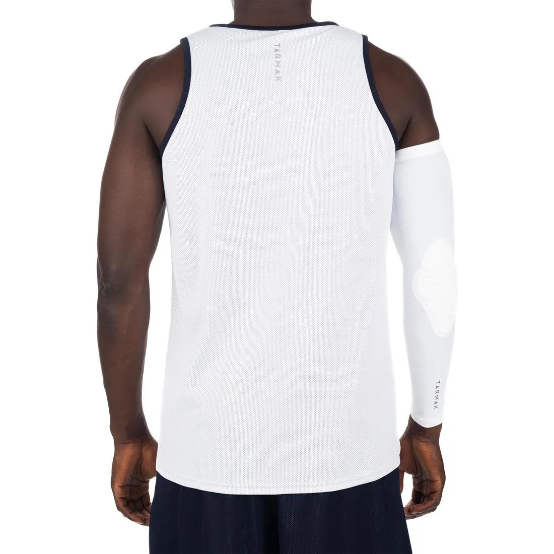 Men's Intermediate Reversible Basketball Tank Top - White/Blue