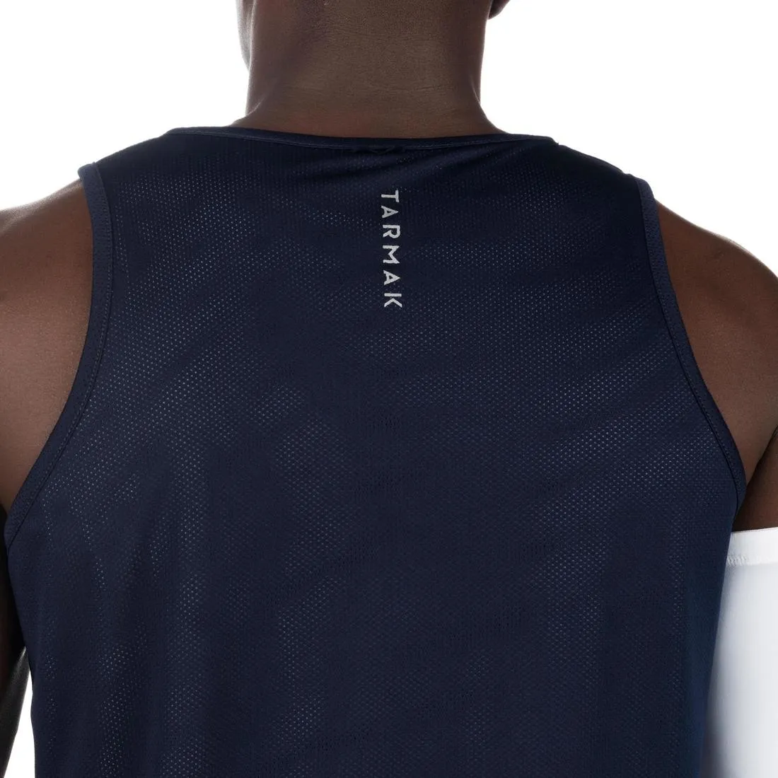 Men's Intermediate Reversible Basketball Tank Top - White/Blue