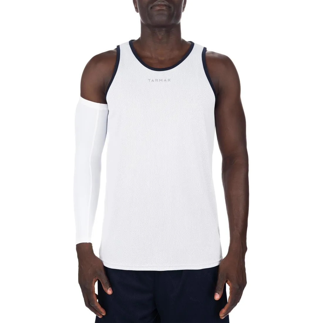 Men's Intermediate Reversible Basketball Tank Top - White/Blue