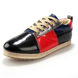 Men's Low Cut Patchwork Lace Up's