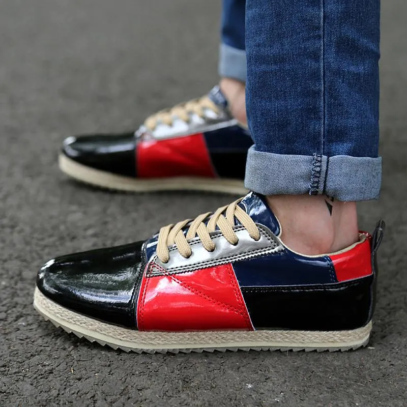 Men's Low Cut Patchwork Lace Up's