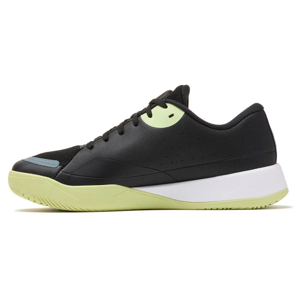 Men`s Quick Ace Tennis Shoes Black and Shadow Lime