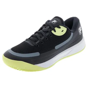 Men`s Quick Ace Tennis Shoes Black and Shadow Lime