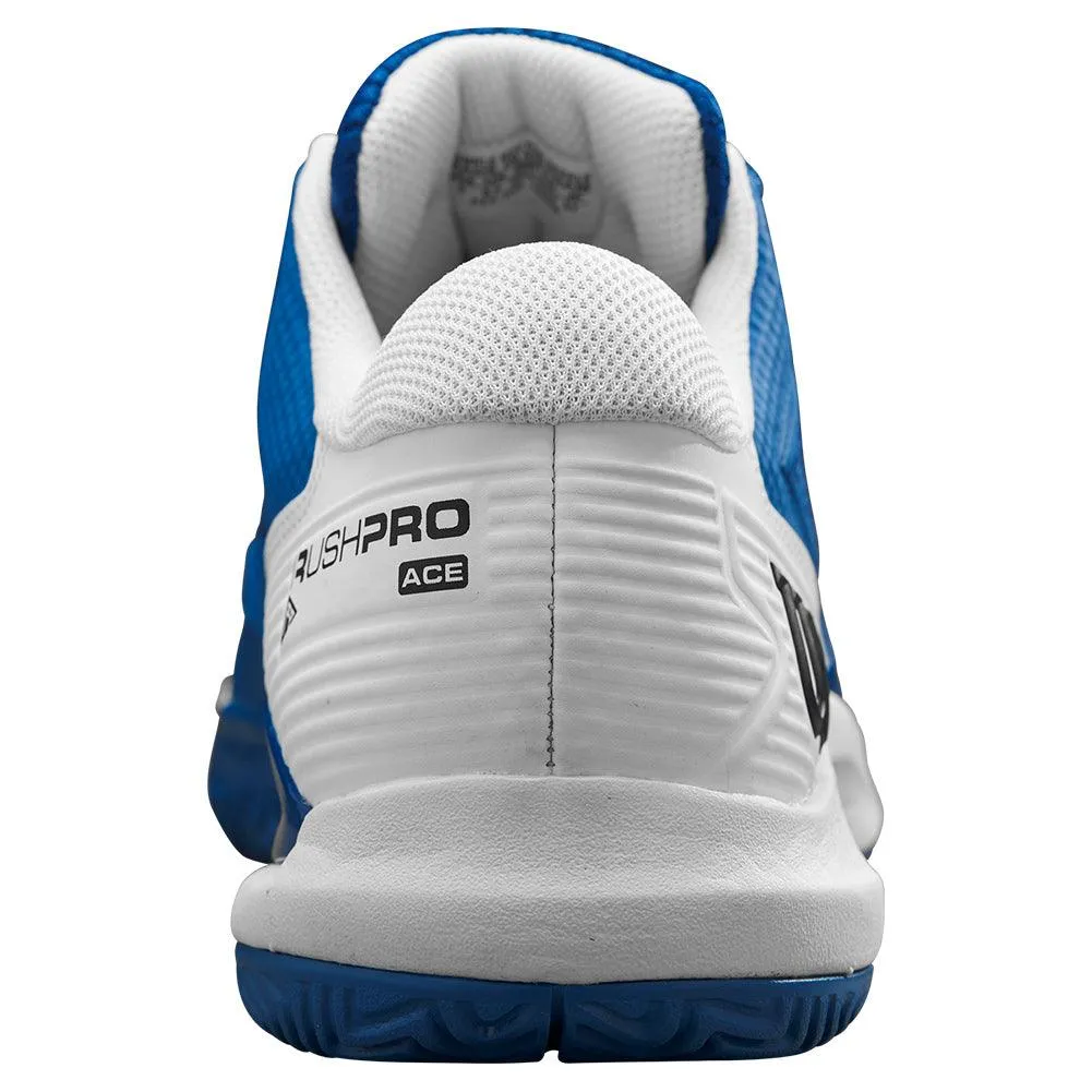 Men`s Rush Pro Ace Tennis Shoes Deja Vu Blue and White