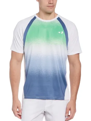 Men's Spray Gradient Printed Tennis Tee