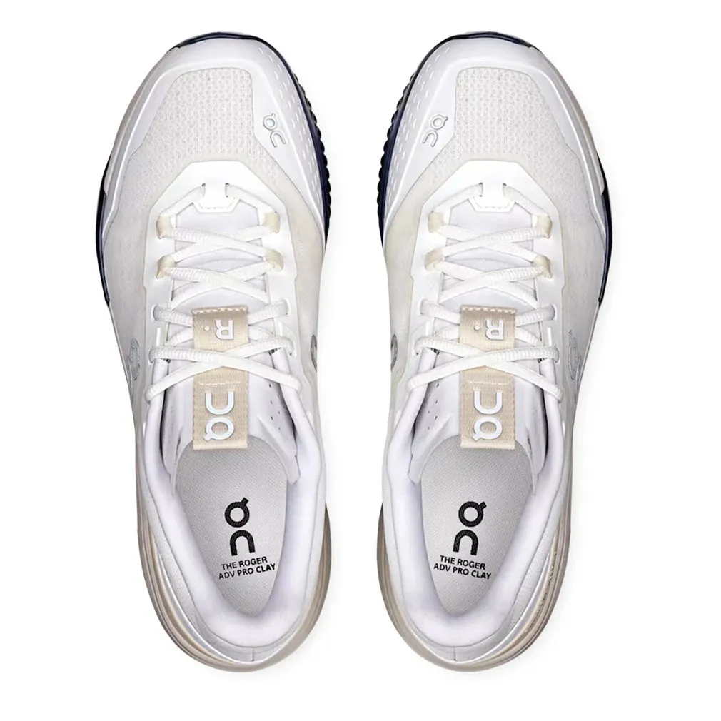 Men`s THE ROGER Advantage Pro Clay Tennis Shoes White and Cream