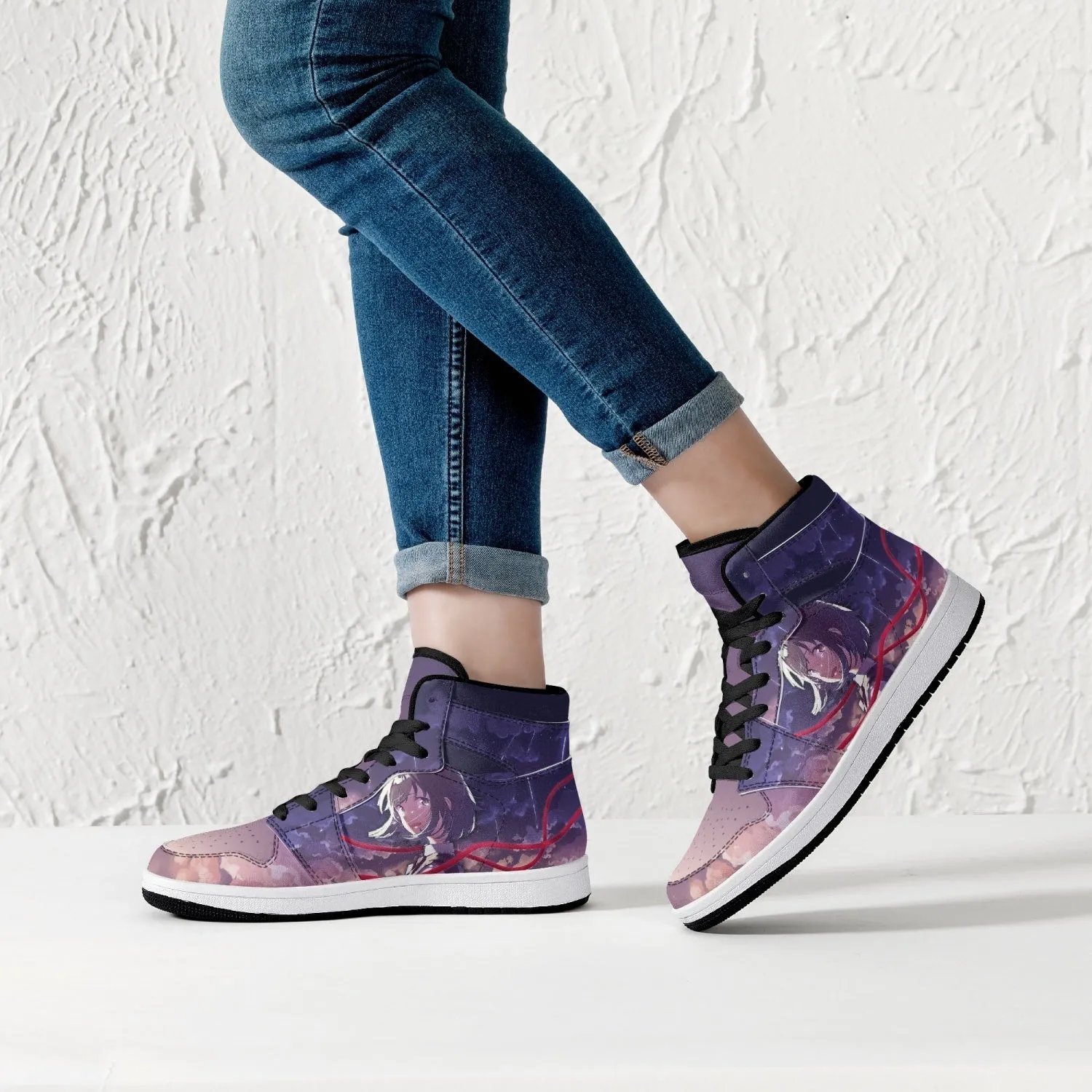 Mitsuha Miyamizu and Taki Tachibana Your Name Mid 1 Basketball Shoes