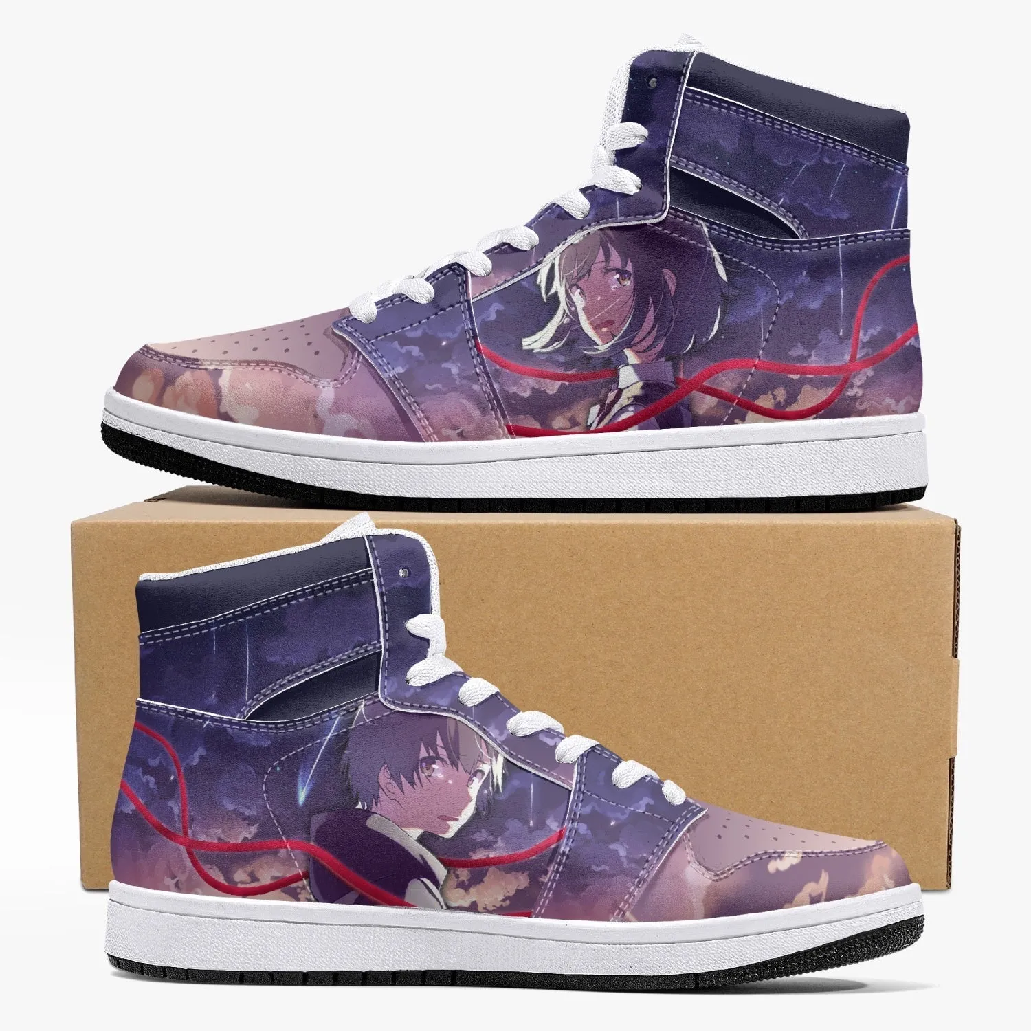 Mitsuha Miyamizu and Taki Tachibana Your Name Mid 1 Basketball Shoes