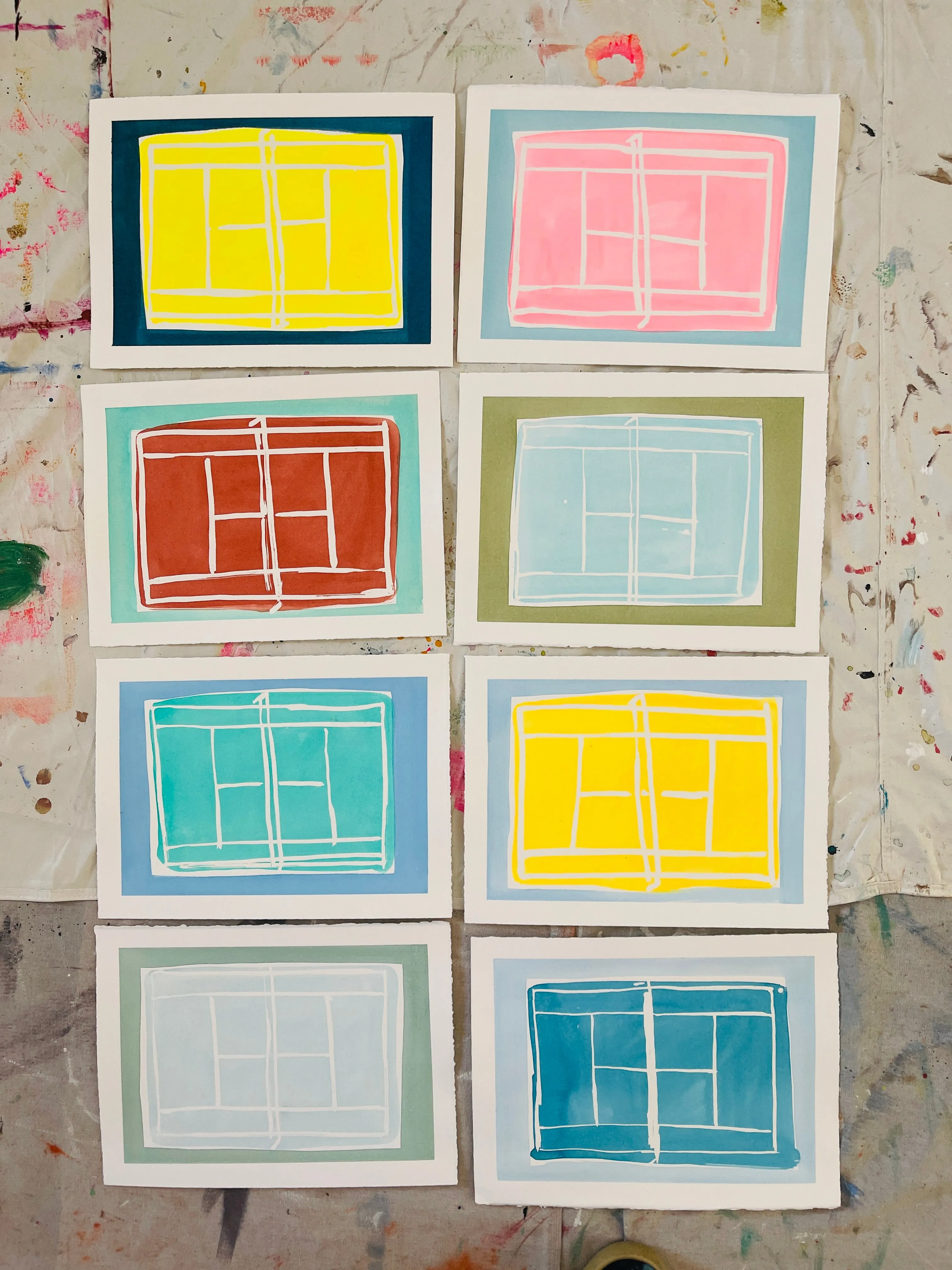 Neon Yellow Court- 11 x 15