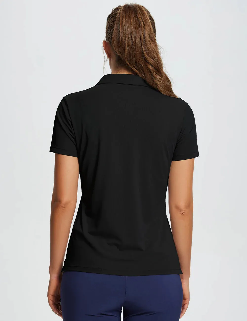 New with tags! Baleaf Women's Flyleaf UPF50  Polo Shirt in Black, Sz S Retails $42 