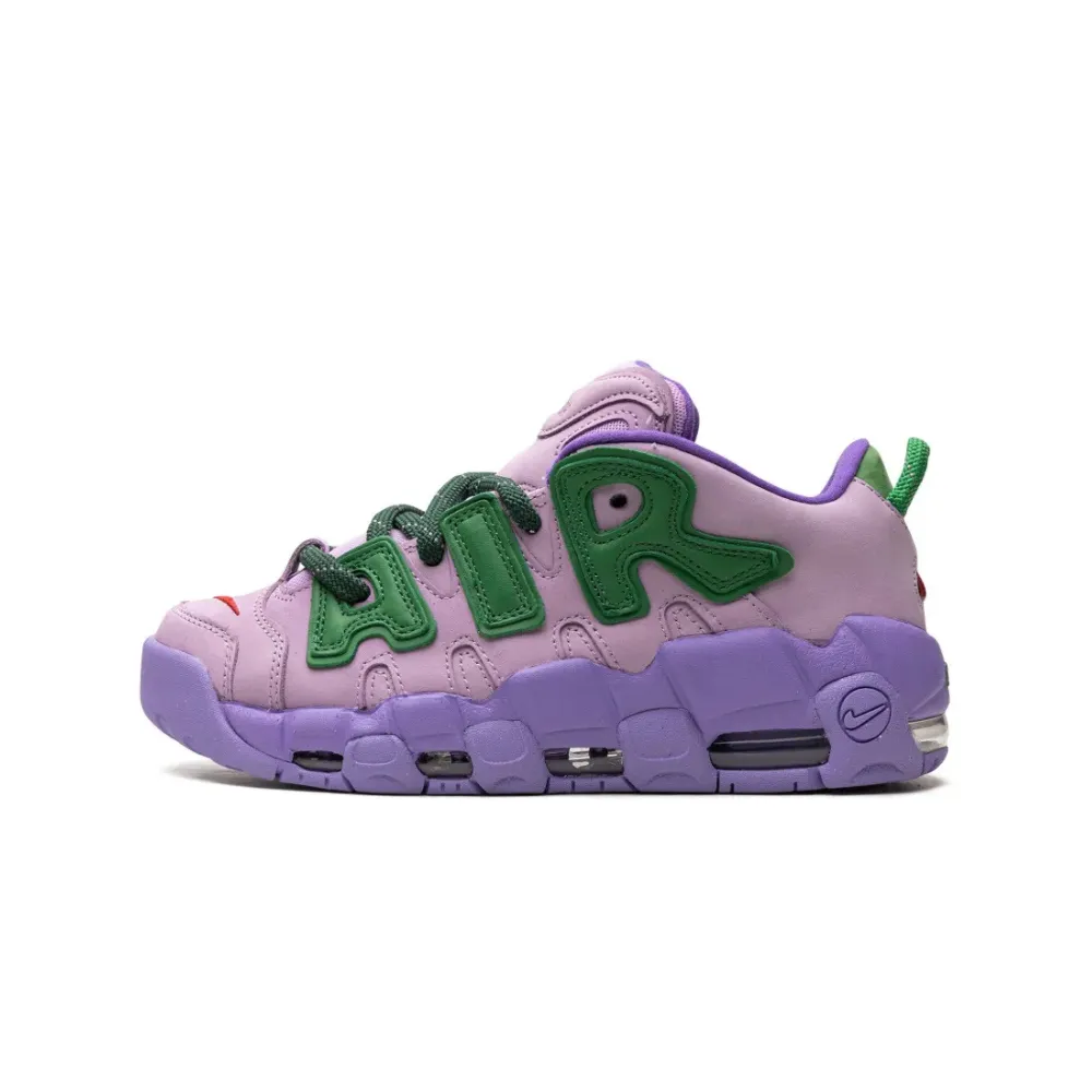 Nike Air More Uptempo Low AMBUSH Lilac Apple Green University Red
