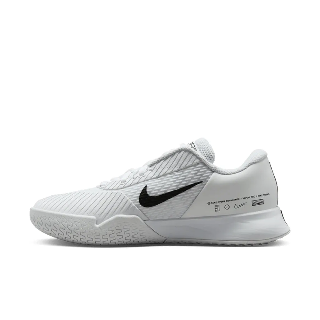 Nike Court Women's Air Zoom Vapor Pro 2 Shoes in White/Black-Pure Platinum