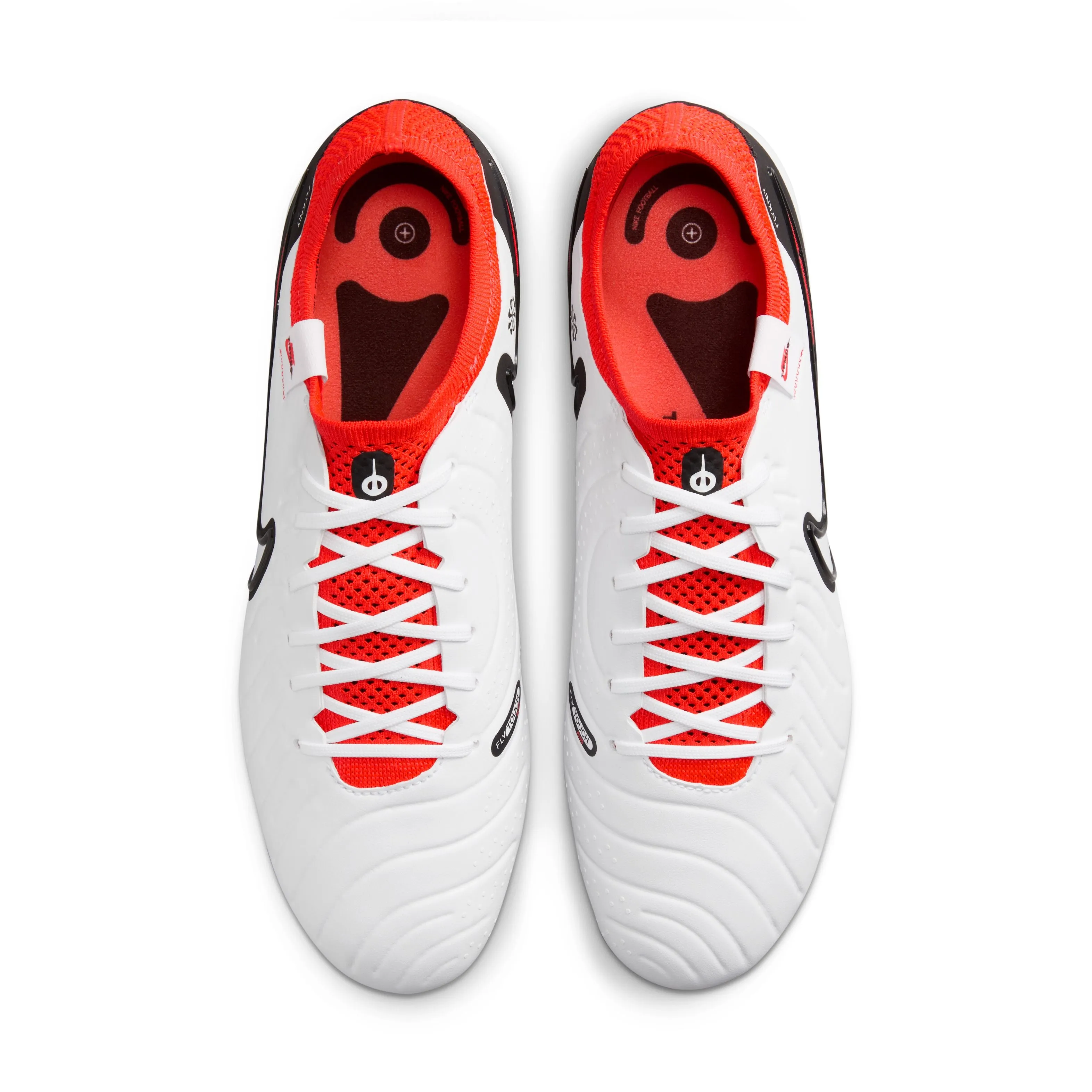 NIKE LEGEND 10 ELITE SG-PRO AC- WHITE/BLACK- BRIGHT CRIMSON