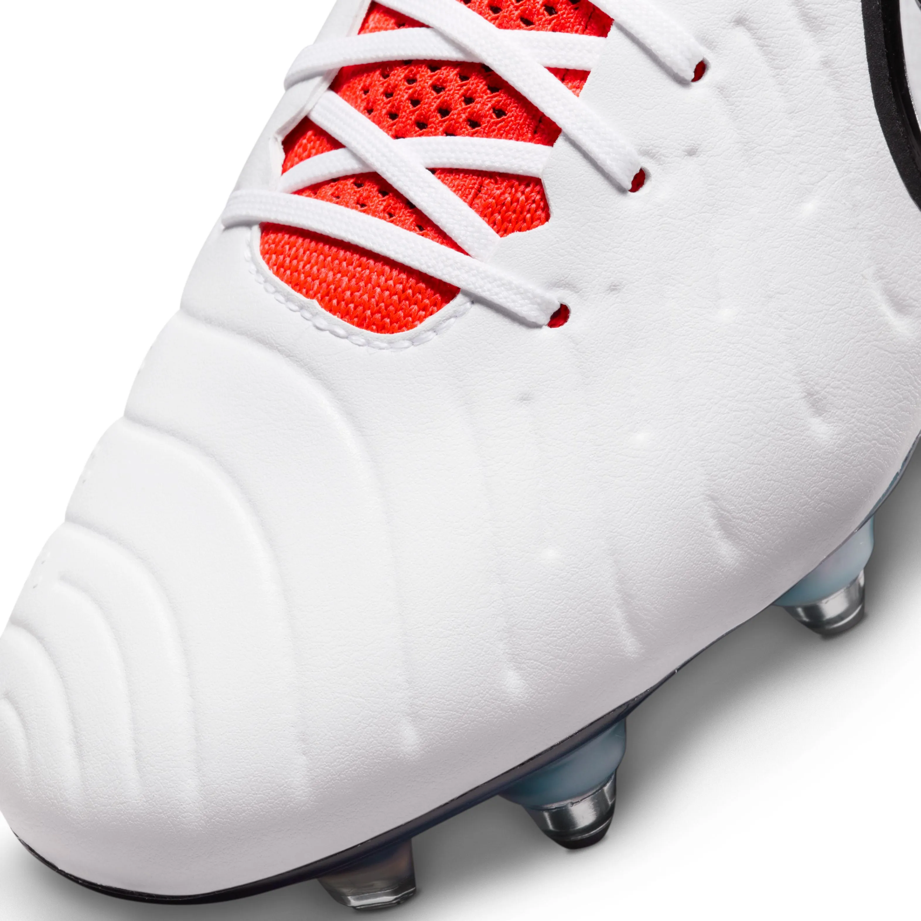 NIKE LEGEND 10 ELITE SG-PRO AC- WHITE/BLACK- BRIGHT CRIMSON