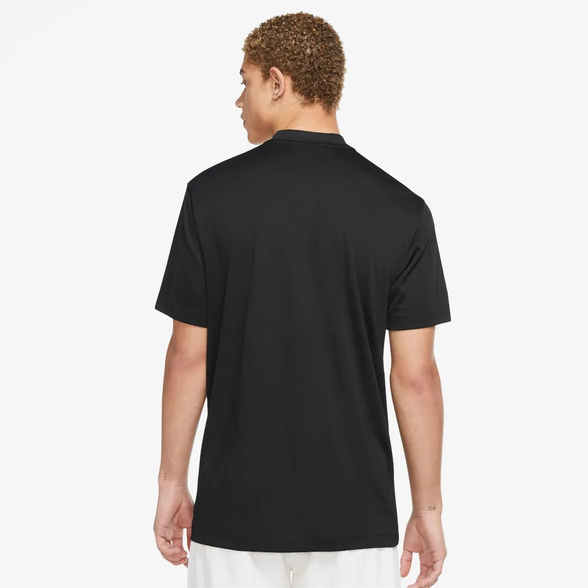 Nike Men's Dri-FIT Victory Blade Solid Polo (Black/White)