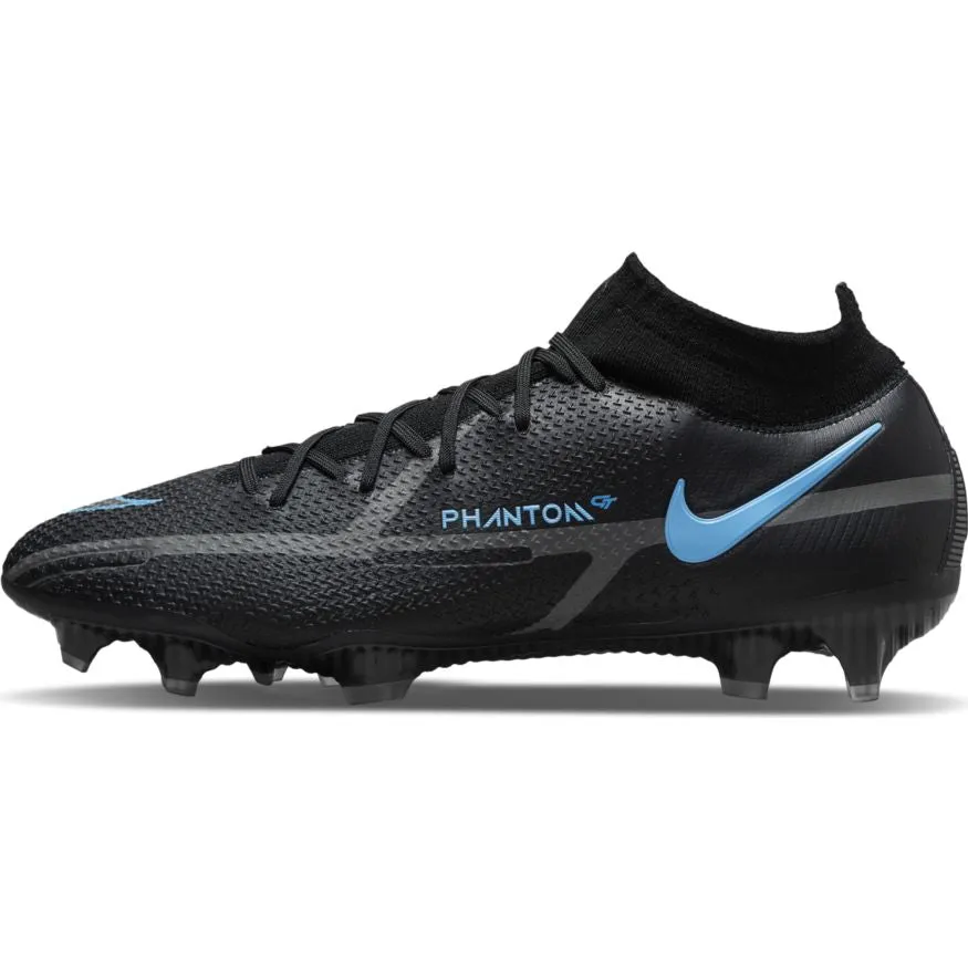 Nike Phantom GT2 Elite DF FG - Black/Black-Iron Grey