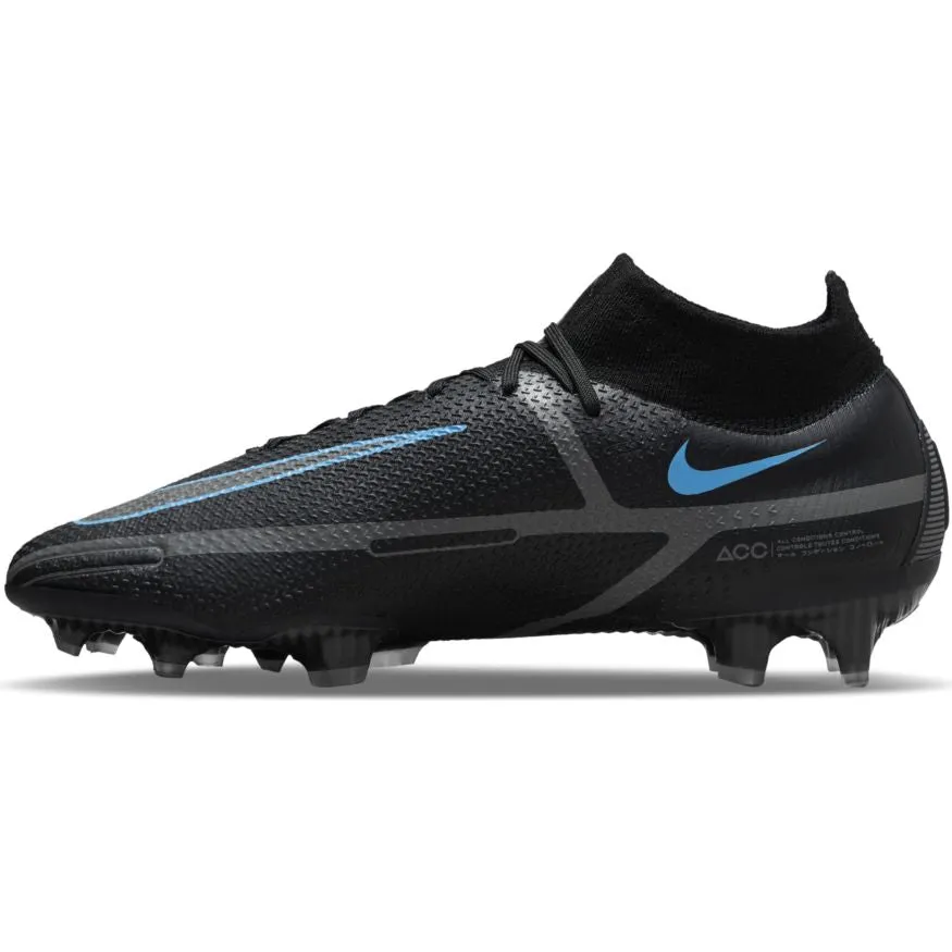 Nike Phantom GT2 Elite DF FG - Black/Black-Iron Grey