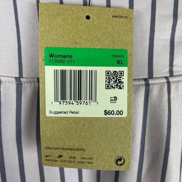 Nike Tennis Golf Skort Court Victory Flouncy Print Women's Violet FD5582-511 XL