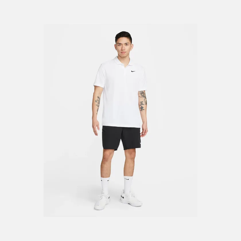 NikeCourt Dri-FIT Men's Tennis Polo T-shirt -White/Black