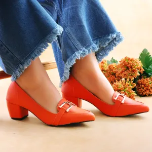 Nova Orange women court shoes