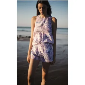 NWOT Las Sureñas Linen Blend Amor Blue Lightweight  Shorts Sz S