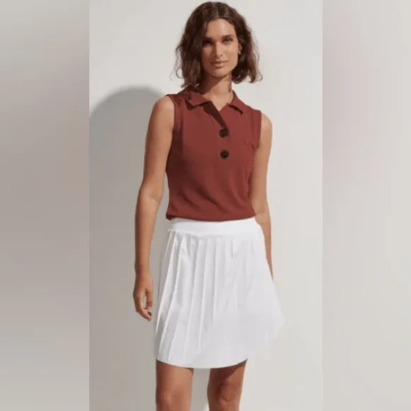 NWT Varley Newman High Rise Skort 14.5&quot; White Size Large