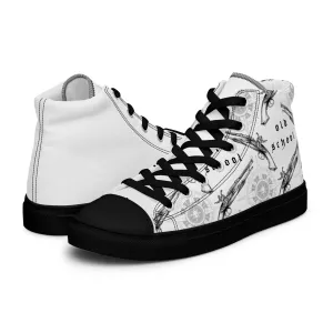 Old School Flintlock Men’s high top canvas shoes