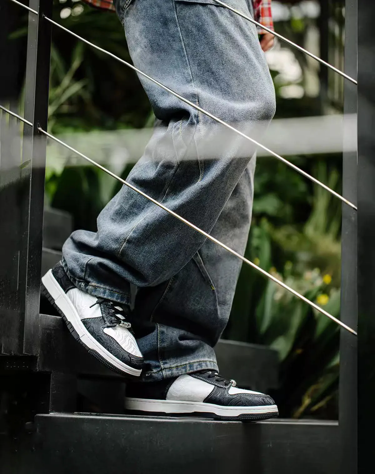 Panda Silk Skateboard Breathable Couple Sports Unisex Casual Shoes