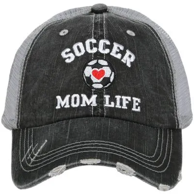 Personalized SOCCER hats Soccer mom Womens embroidered trucker caps Soccer hair