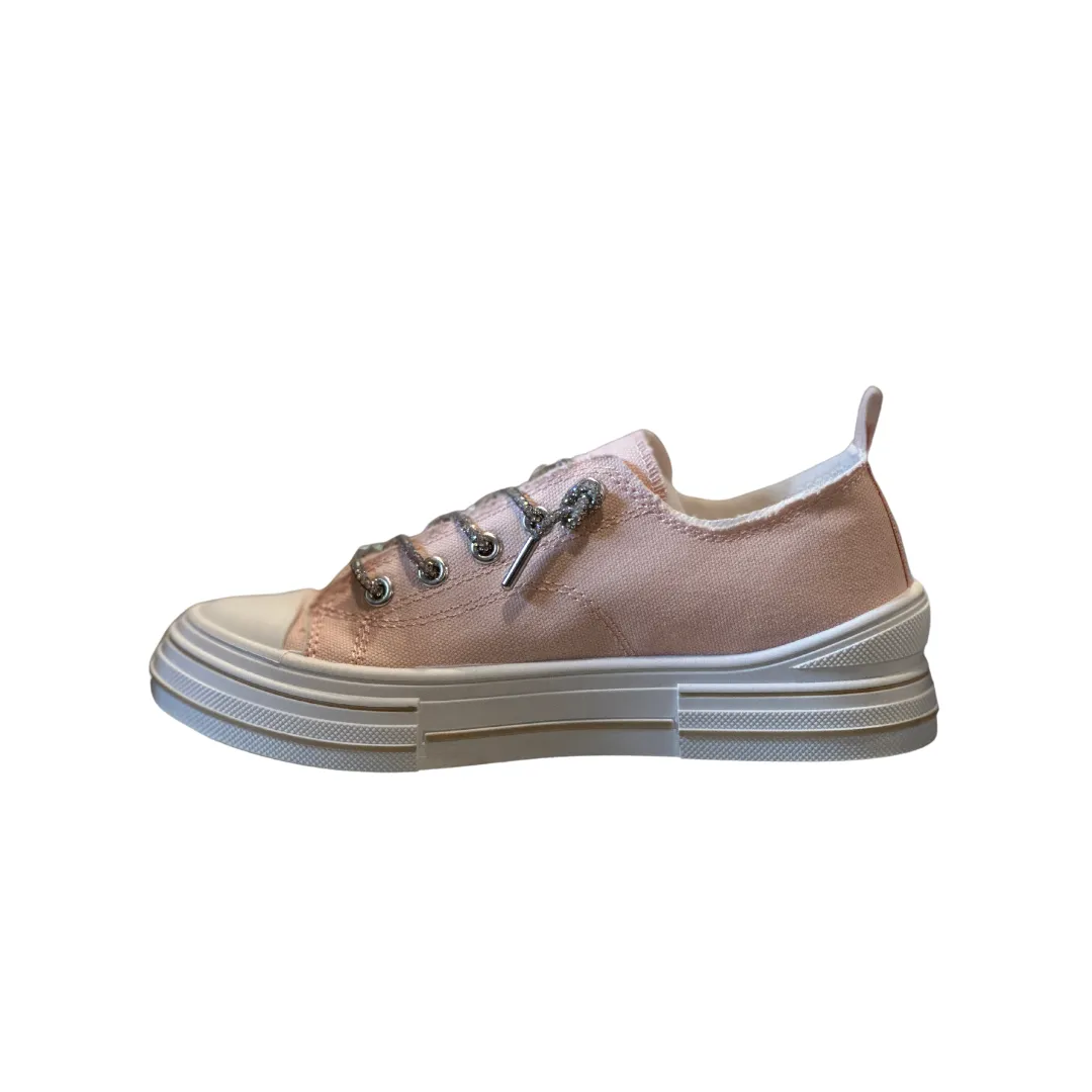 Pink tennis shoes with sparkle laces