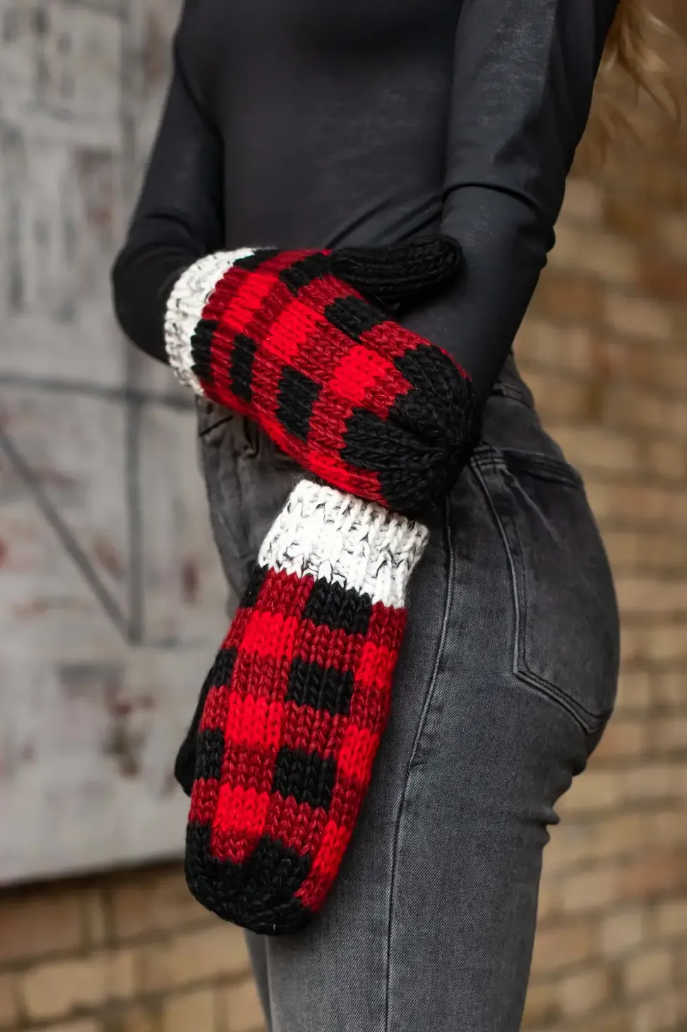 Plaid Mittens